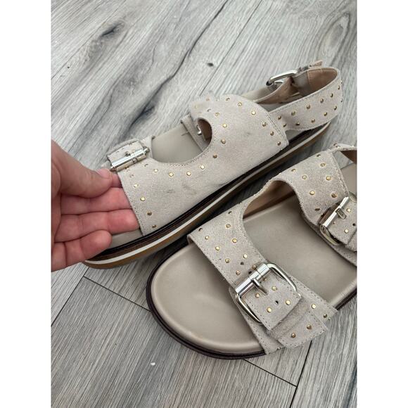 Anthropologie Pilcro studded slingback sandals size 40/ us 9 - Picture 5 of 7